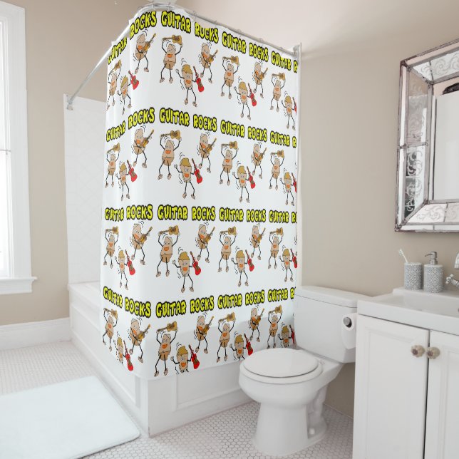 Rideaux De Douche Rocks de guitare (En situation)