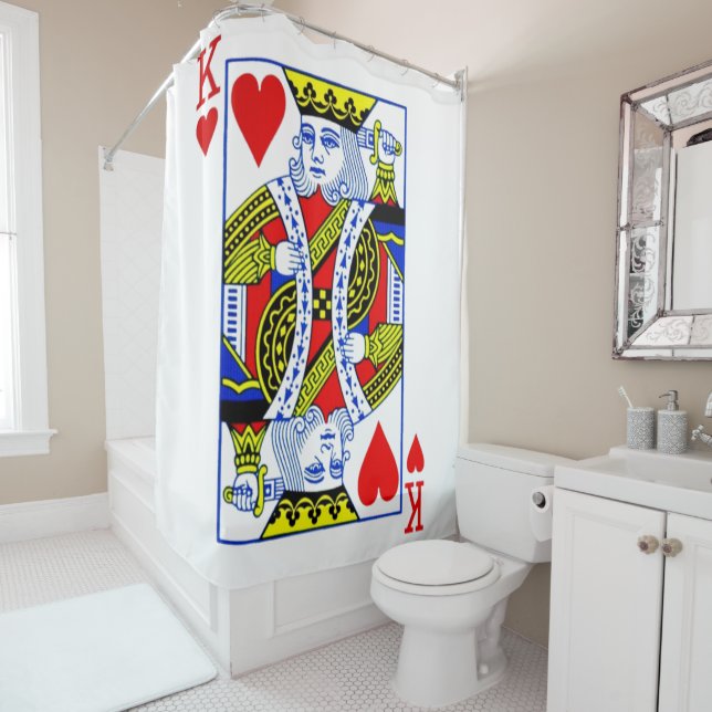 Rideaux De Douche Roi des Coeurs (En situation)