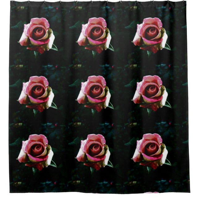 Rideaux De Douche rose  (Devant)