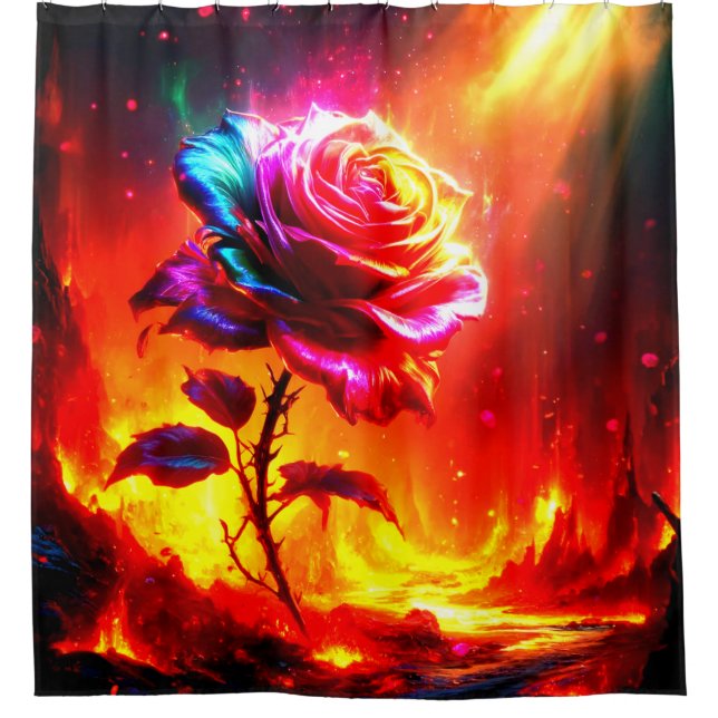 Rideaux De Douche Rose (Devant)