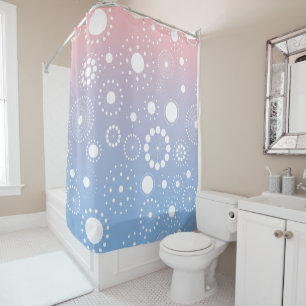 Rideaux De Douche Rose bleu et poussiéreux Retour et Abstrait étoile