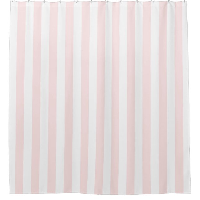 Rideaux De Douche Rose Clair Rayure Vertical NL #0 (Devant)