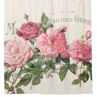 Rideaux De Douche Rose de cottage rose