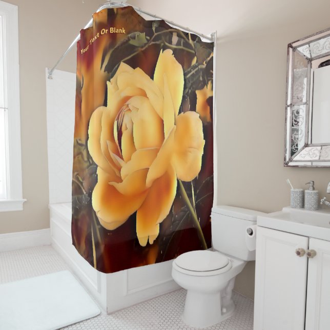 Rideaux De Douche Rose de flamme (En situation)