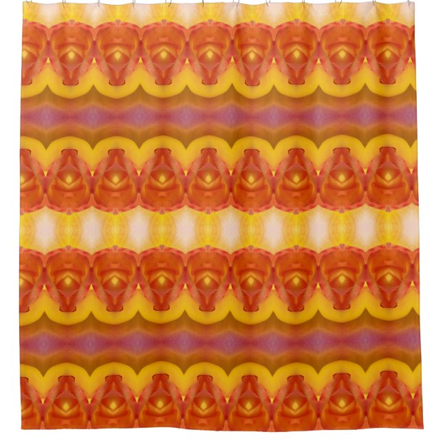 Rideaux De Douche Rose de la paix Ikat 3 (Devant)