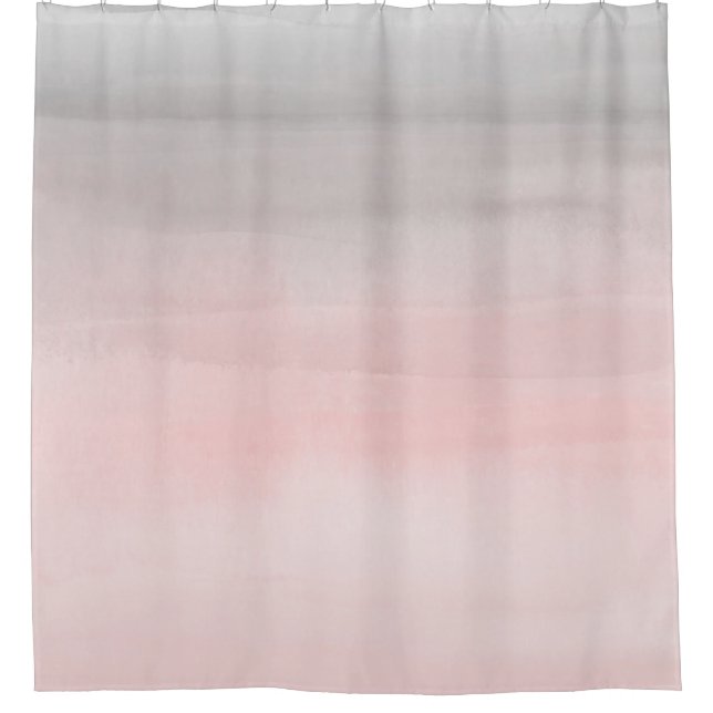 Rideaux De Douche Rose Émouvant & Glamour Féminin Moderne Aquarelle  (Devant)