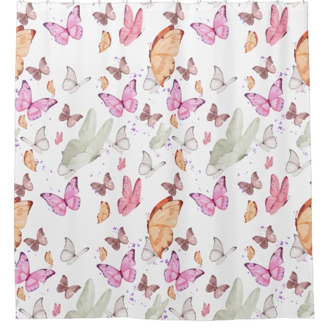 Rideaux De Douche rose gold butterfly (Devant)