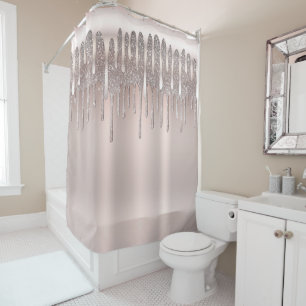 Rideaux De Douche Rose Gold Glacé Diamant Paillettes Étincelles Gout