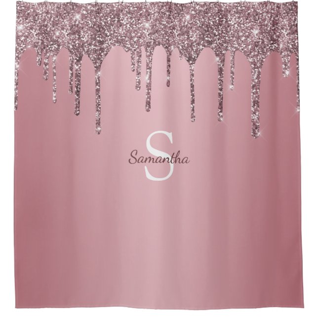 Rideaux De Douche Rose Gold Rose Parties scintillant Drives Sparkle  (Devant)