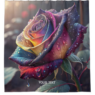 Rideaux De Douche Rose jaune mignonne Imaginaire