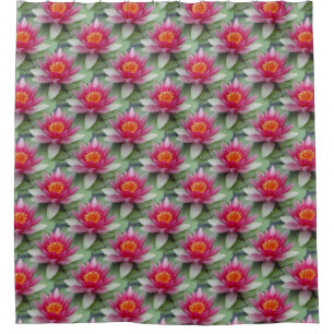 Rideaux De Douche Rose Lotus Water Lily