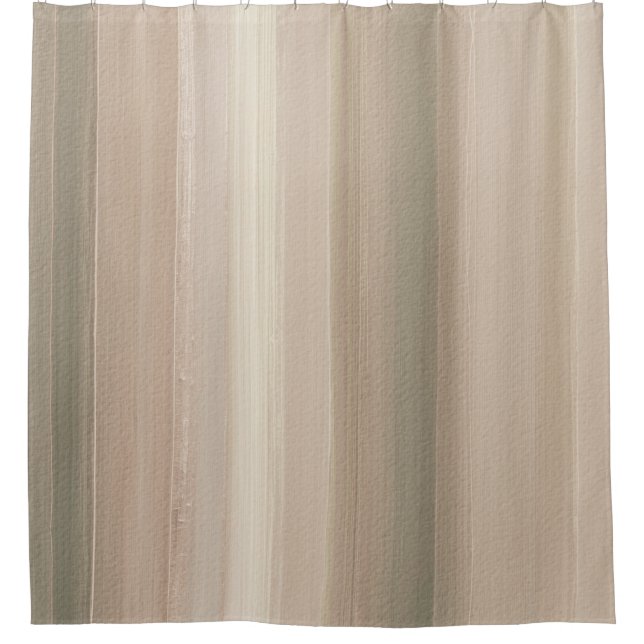Rideaux De Douche Rose Pâle Gris Mauve Abstrait Rayé Rustique (Devant)