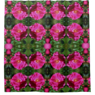 Rideaux De Douche Rose rose Peinture Abstraite Fleur Art
