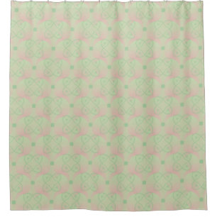 Rideaux De Douche Rose sur le vert