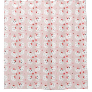 Rideaux De Douche Rosée de fleur de Bunny