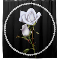Roses blanches romantiques Elégant Floral Chic Bla