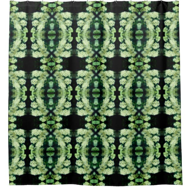 Rideaux De Douche Roses blanches sauvages rougeoyantes Motif Abstrai (Devant)