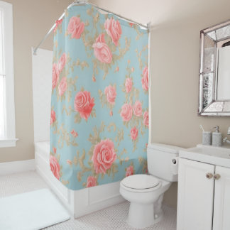 Rideaux De Douche Roses roses roses Motif Floral