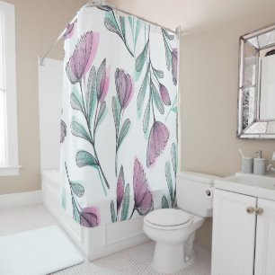 Rideaux De Douche Roses violets
