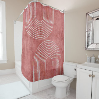 Rideaux De Douche Rosy Pink Minimaliste