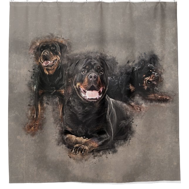 Rideaux De Douche Rottweiler - art numérique de Metzgerhund (Devant)