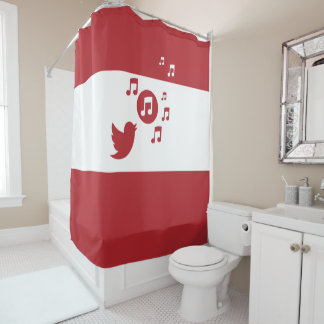 Rideaux De Douche Rouge et blanc chevalier élégant