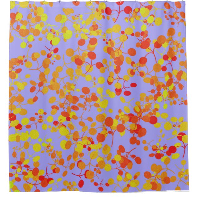 Rideaux De Douche Rouge Jaune et Orange Honesty Graines Design (Devant)