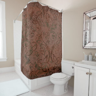 Rideaux De Douche Rouille celtique emboutie et verts de conception