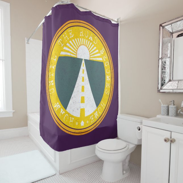 Rideaux De Douche rouler jusqu'à ce que la route devienne la maison (En situation)