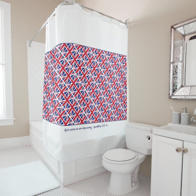 Rideaux De Douche Royaume-Uni UNION JACK Custom Patriotic (En situation)