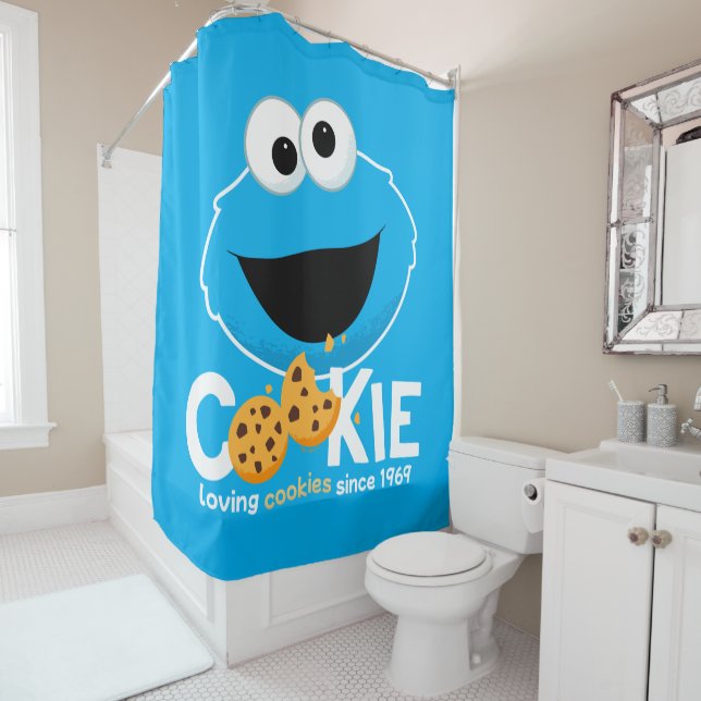 Rideaux De Douche Rue Sésame | Cookie Monster Lookies (En situation)