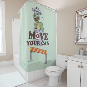 Rideaux De Douche Rue Sésame   Oscar the Grouch Move Your Can
