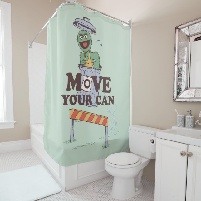 Rideaux De Douche Rue Sésame | Oscar the Grouch Move Your Can (En situation)