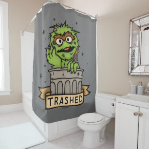 Rideaux De Douche Rue Sésame   Oscar the Grouch Trashed