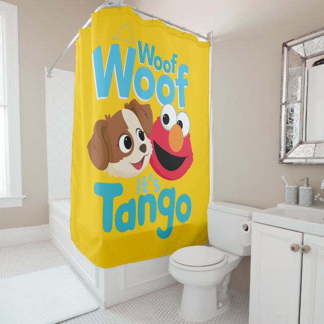 Rideaux De Douche Rue Sésame | Woof Woof It's Tango & Elmo (En situation)