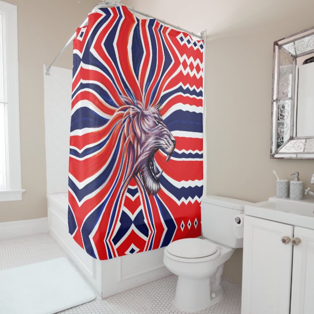 Rideaux De Douche Rugissement Majestueux (En situation)