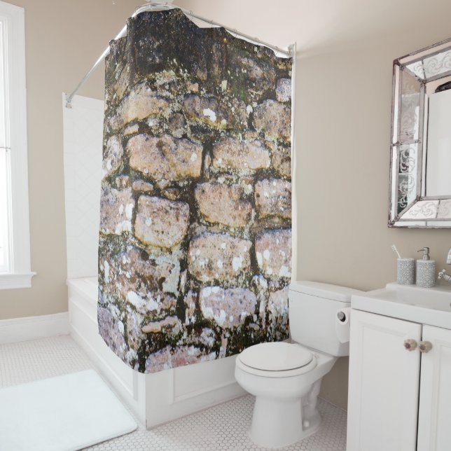 Rideaux De Douche Ruines Mayas Mur  (En situation)