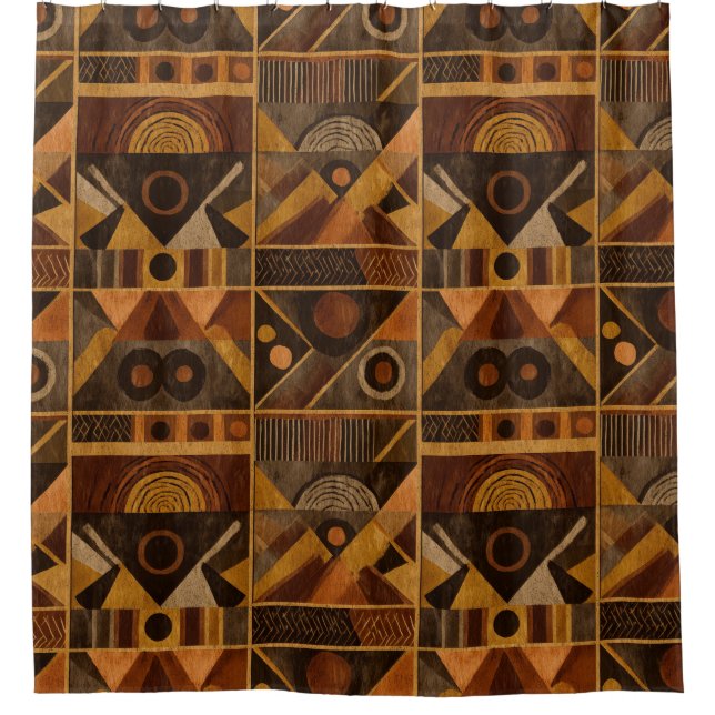 Rideaux De Douche Rustic Southwestern Stripe Pattern (4) (Devant)