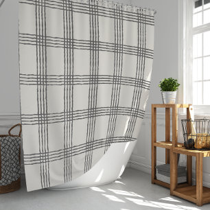 Rideaux De Douche Rustique géométrique moderne minimaliste Plaid