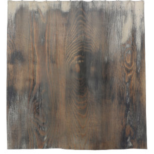 Rideaux De Douche rustique, usé, bois, brun, mur, vintage, pays, ch