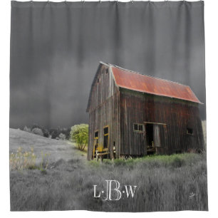 Rideaux De Douche Rustique Vielle grange Vintage ferme sur mesure Mo