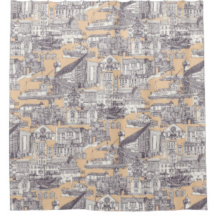 Rideaux De Douche Sable de mulet Falmouth toile