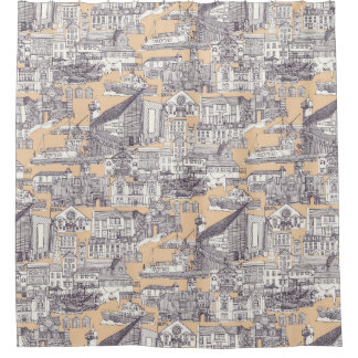 Rideaux De Douche Sable de mulet Falmouth toile