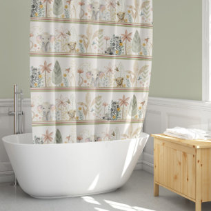 Rideaux De Douche Safari Jungle Safari Lion Zebra Elephant Baby Boy