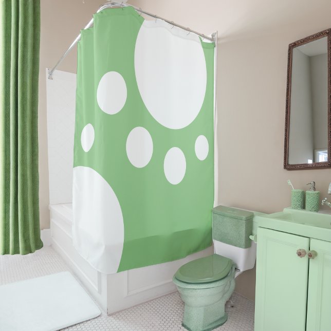 Rideaux De Douche Sage Green : Doigts modernes en blanc (Créateur téléchargé)