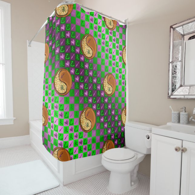 Rideaux De Douche Sagittaire & Chèvre de Bois (En situation)