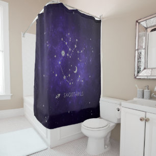 Rideaux De Douche Sagittaire pourpre zodiaque Horoscope astrologiq