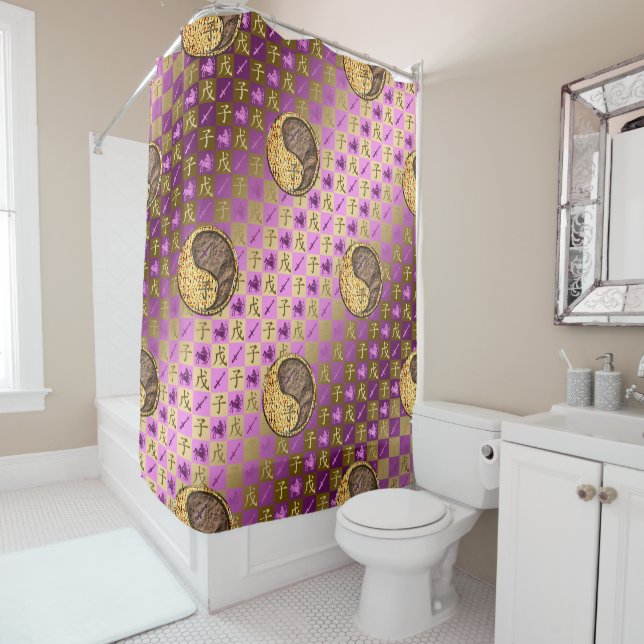 Rideaux De Douche Sagittaire & Rat de Terre (En situation)