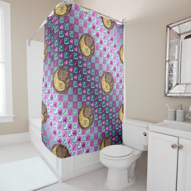 Rideaux De Douche Sagittaire & Serpent de Terre (En situation)