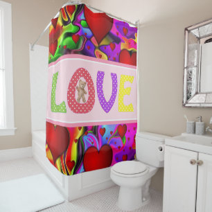Rideaux De Douche Saint Valentin Douche rideau, Amour
